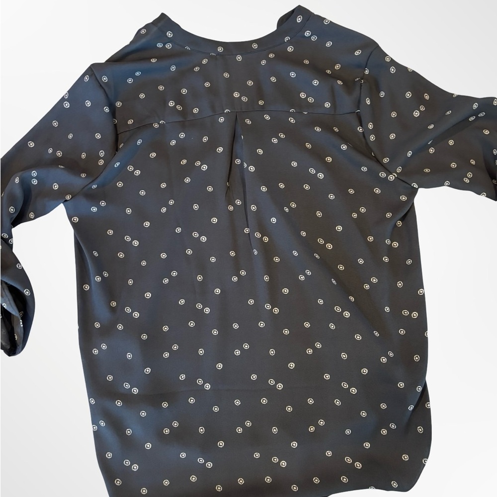 Lush Warren Split Neck Blouse - Slate